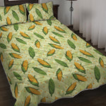 Corncob Pattern Print Quilt Bed Set