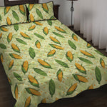 Corncob Pattern Print Quilt Bed Set