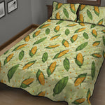 Corncob Pattern Print Quilt Bed Set