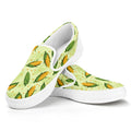 Corncob Pattern Print White Slip On Sneakers