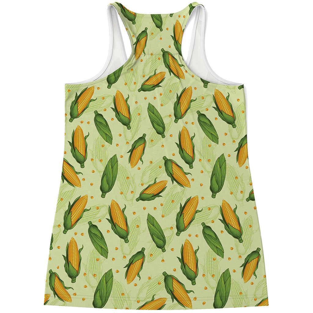 Corncob Pattern Print Women's Racerback Tank Top