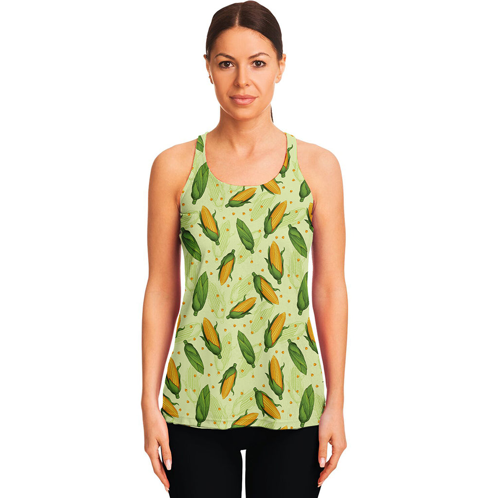 Corncob Pattern Print Women's Racerback Tank Top