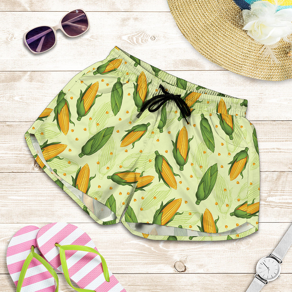Corncob Pattern Print Women's Shorts
