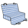Cornflower Blue And White Gingham Print Pet Car Back Seat Cover