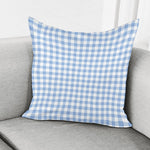 Cornflower Blue And White Gingham Print Pillow Cover