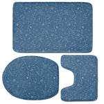 Cosmic Constellation Pattern Print 3 Piece Bath Mat Set