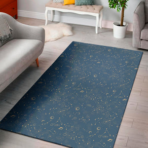 Cosmic Constellation Pattern Print Area Rug