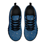 Cosmic Constellation Pattern Print Black Sneakers