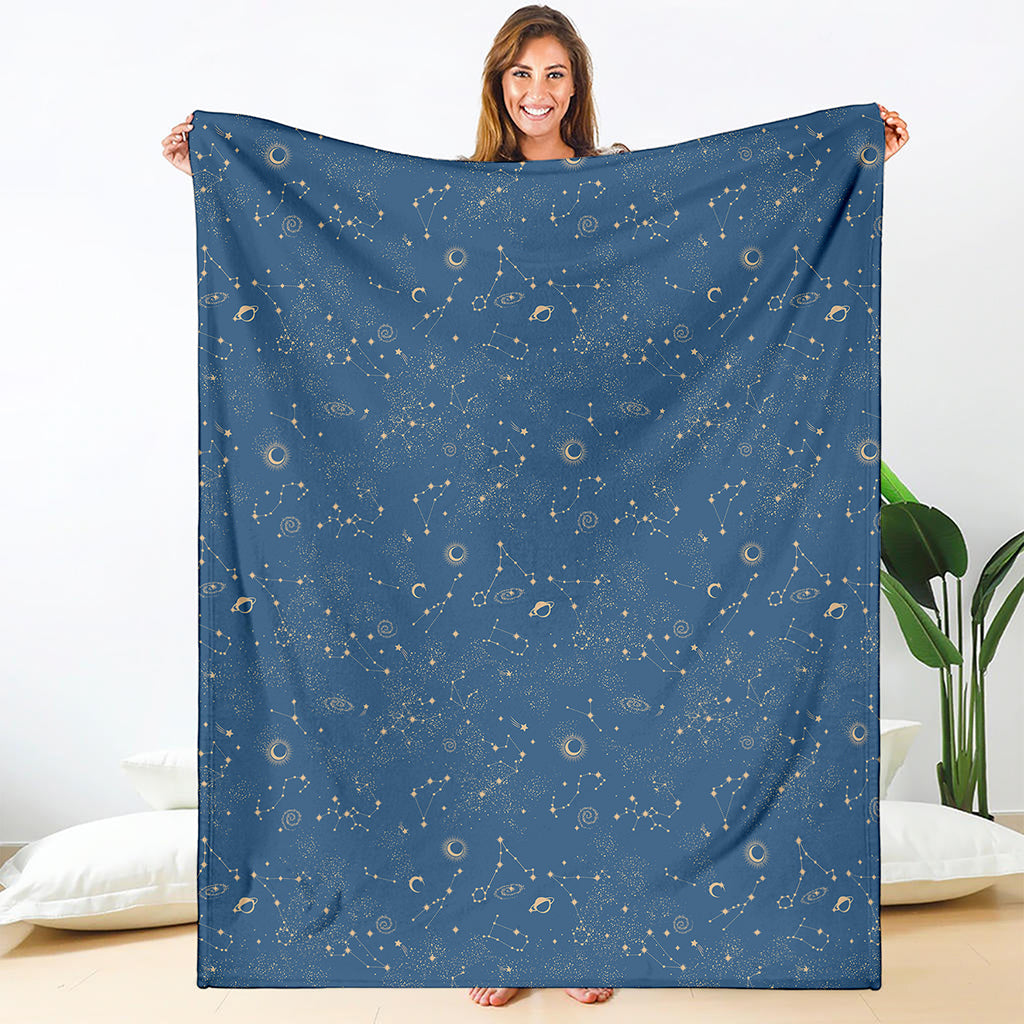 Cosmic Constellation Pattern Print Blanket