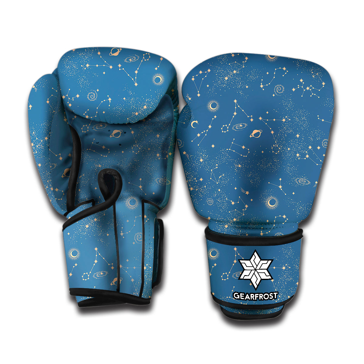 Cosmic Constellation Pattern Print Boxing Gloves