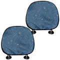 Cosmic Constellation Pattern Print Car Headrest Covers