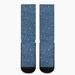 Cosmic Constellation Pattern Print Crew Socks