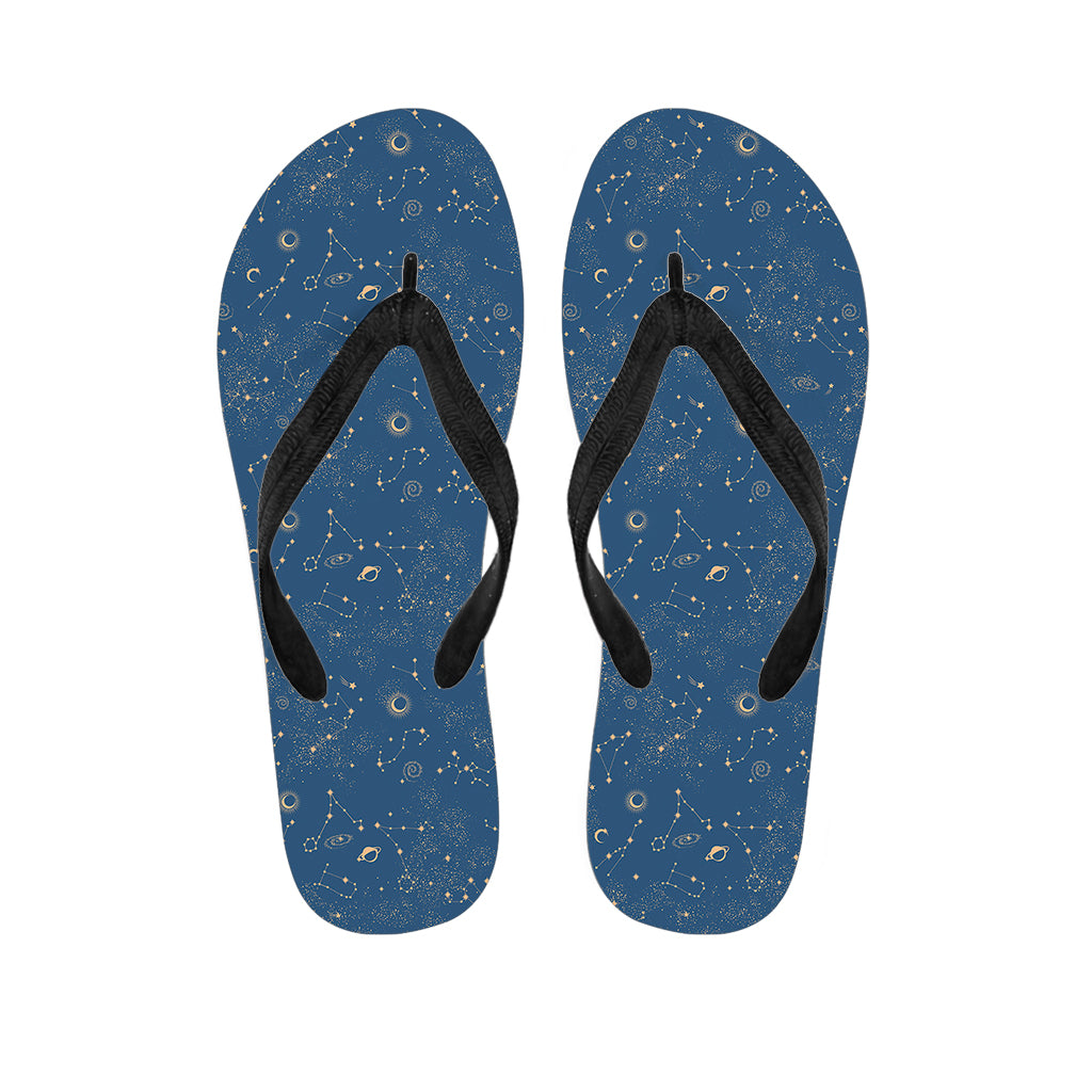 Cosmic Constellation Pattern Print Flip Flops