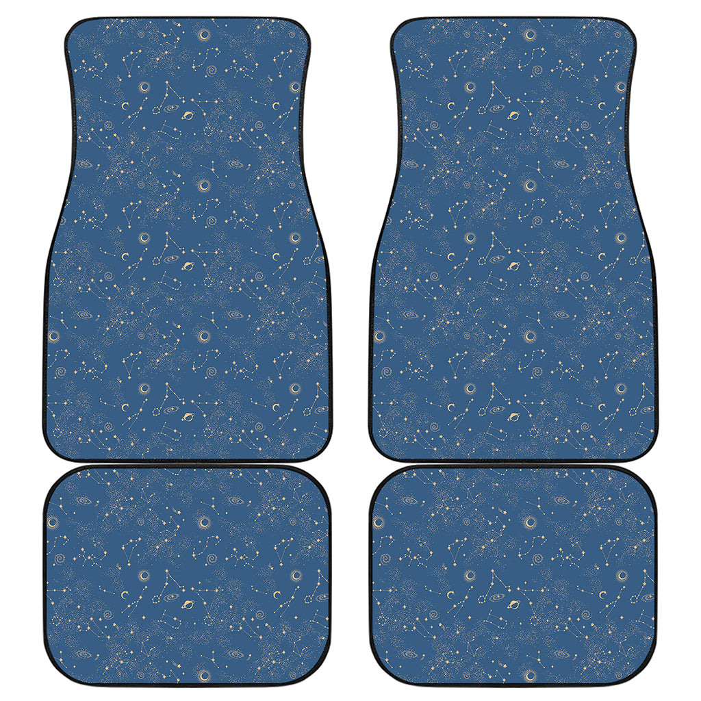 Cosmic Constellation Pattern Print Front and Back Car Floor Mats