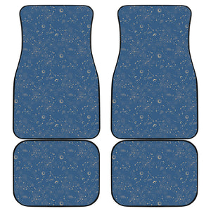 Cosmic Constellation Pattern Print Front and Back Car Floor Mats