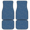 Cosmic Constellation Pattern Print Front and Back Car Floor Mats