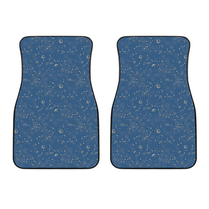 Cosmic Constellation Pattern Print Front Car Floor Mats