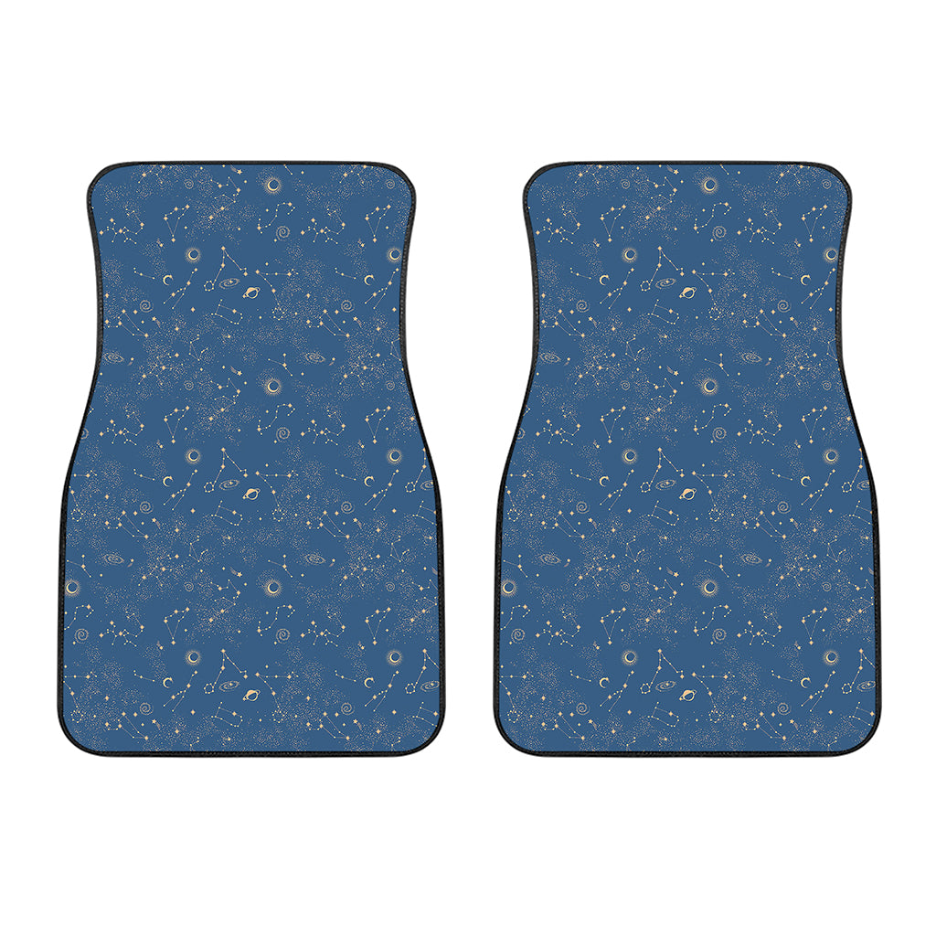 Cosmic Constellation Pattern Print Front Car Floor Mats