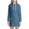 Cosmic Constellation Pattern Print Hoodie Dress