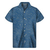 Cosmic Constellation Pattern Print Men's Short Sleeve Shirt