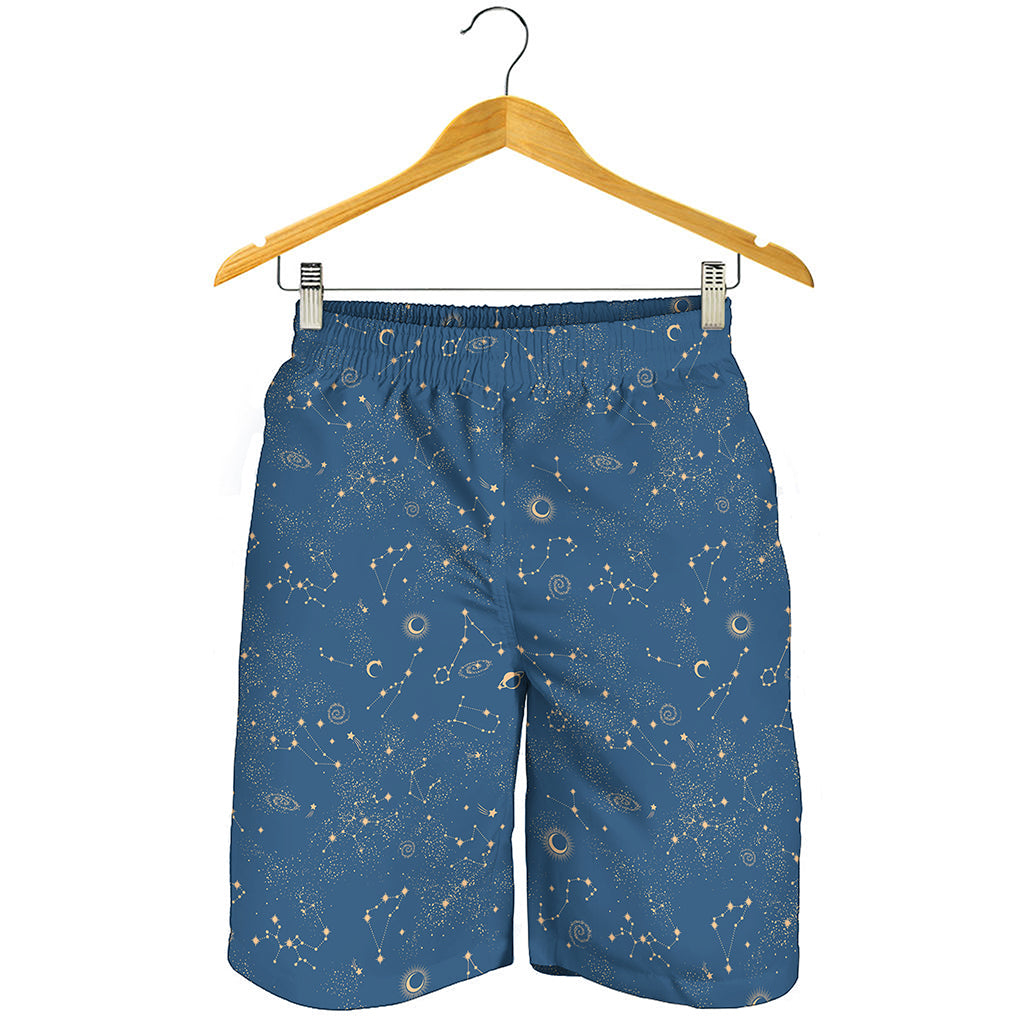 Cosmic Constellation Pattern Print Men's Shorts