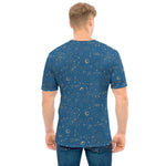 Cosmic Constellation Pattern Print Men's T-Shirt