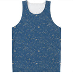 Cosmic Constellation Pattern Print Men's Tank Top