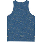 Cosmic Constellation Pattern Print Men's Tank Top