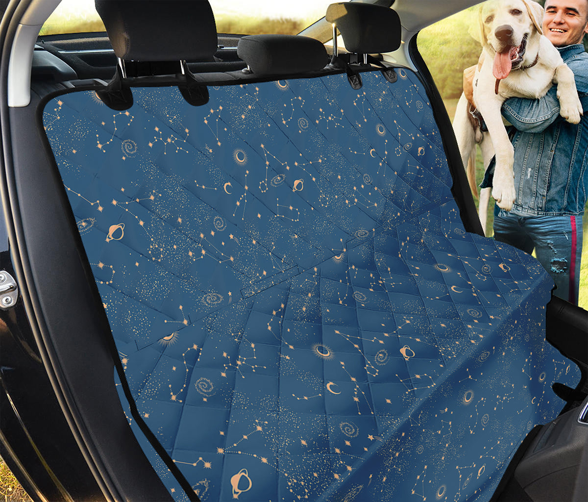 Cosmic Constellation Pattern Print Pet Car Back Seat Cover