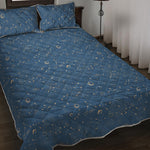 Cosmic Constellation Pattern Print Quilt Bed Set