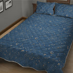 Cosmic Constellation Pattern Print Quilt Bed Set