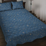 Cosmic Constellation Pattern Print Quilt Bed Set