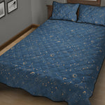 Cosmic Constellation Pattern Print Quilt Bed Set