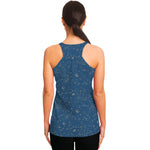 Cosmic Constellation Pattern Print Women's Racerback Tank Top