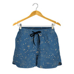 Cosmic Constellation Pattern Print Women's Shorts