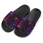Cosmic Hyperspace Print Black Slide Sandals
