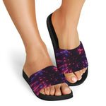 Cosmic Hyperspace Print Black Slide Sandals