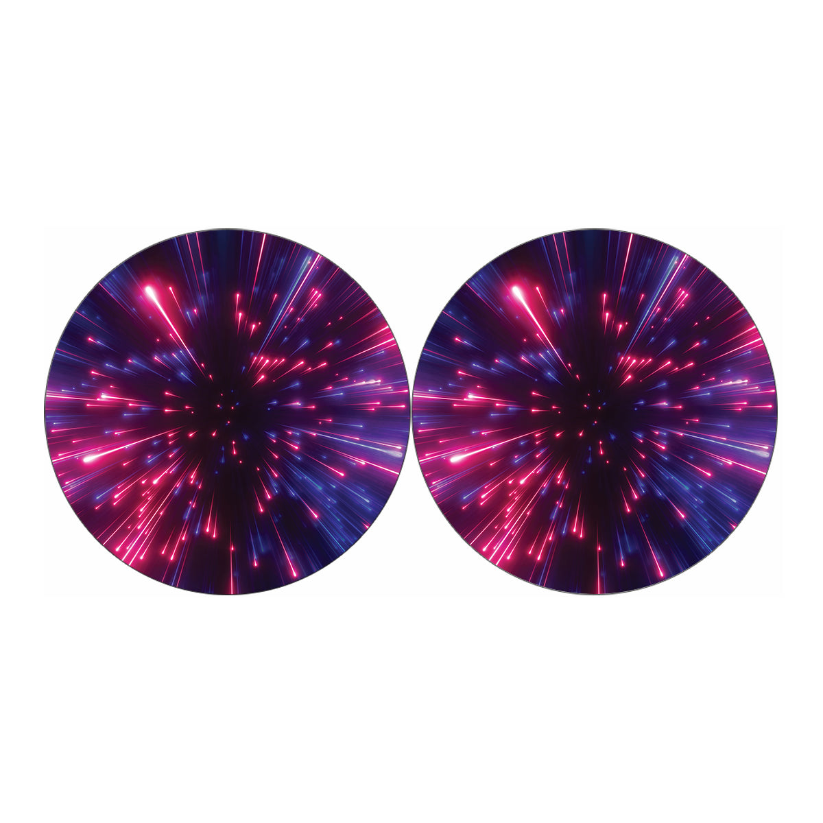 Cosmic Hyperspace Print Car Coasters