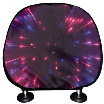 Cosmic Hyperspace Print Car Headrest Covers
