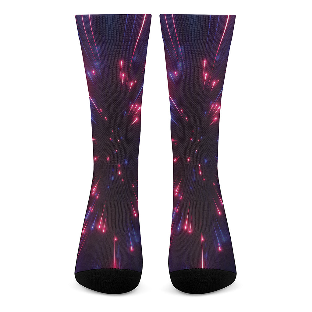 Cosmic Hyperspace Print Crew Socks