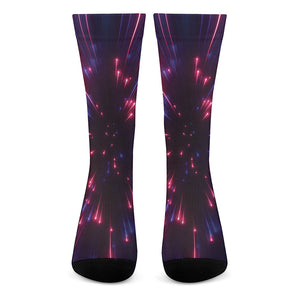 Cosmic Hyperspace Print Crew Socks