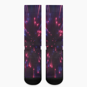 Cosmic Hyperspace Print Crew Socks