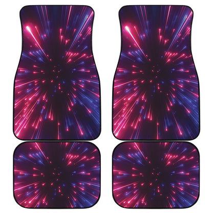 Cosmic Hyperspace Print Front and Back Car Floor Mats