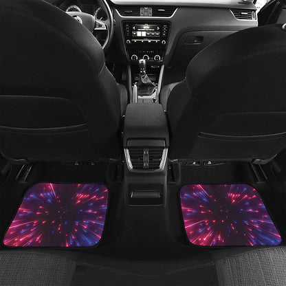 Cosmic Hyperspace Print Front and Back Car Floor Mats