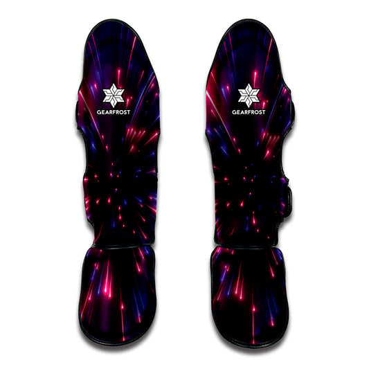 Cosmic Hyperspace Print Muay Thai Shin Guard