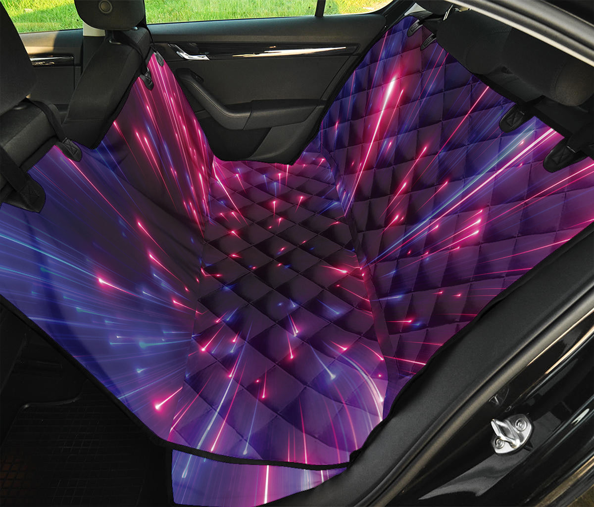 Cosmic Hyperspace Print Pet Car Back Seat Cover