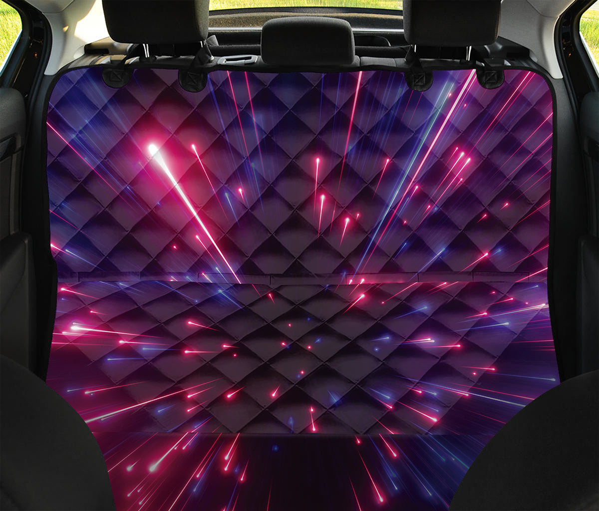 Cosmic Hyperspace Print Pet Car Back Seat Cover