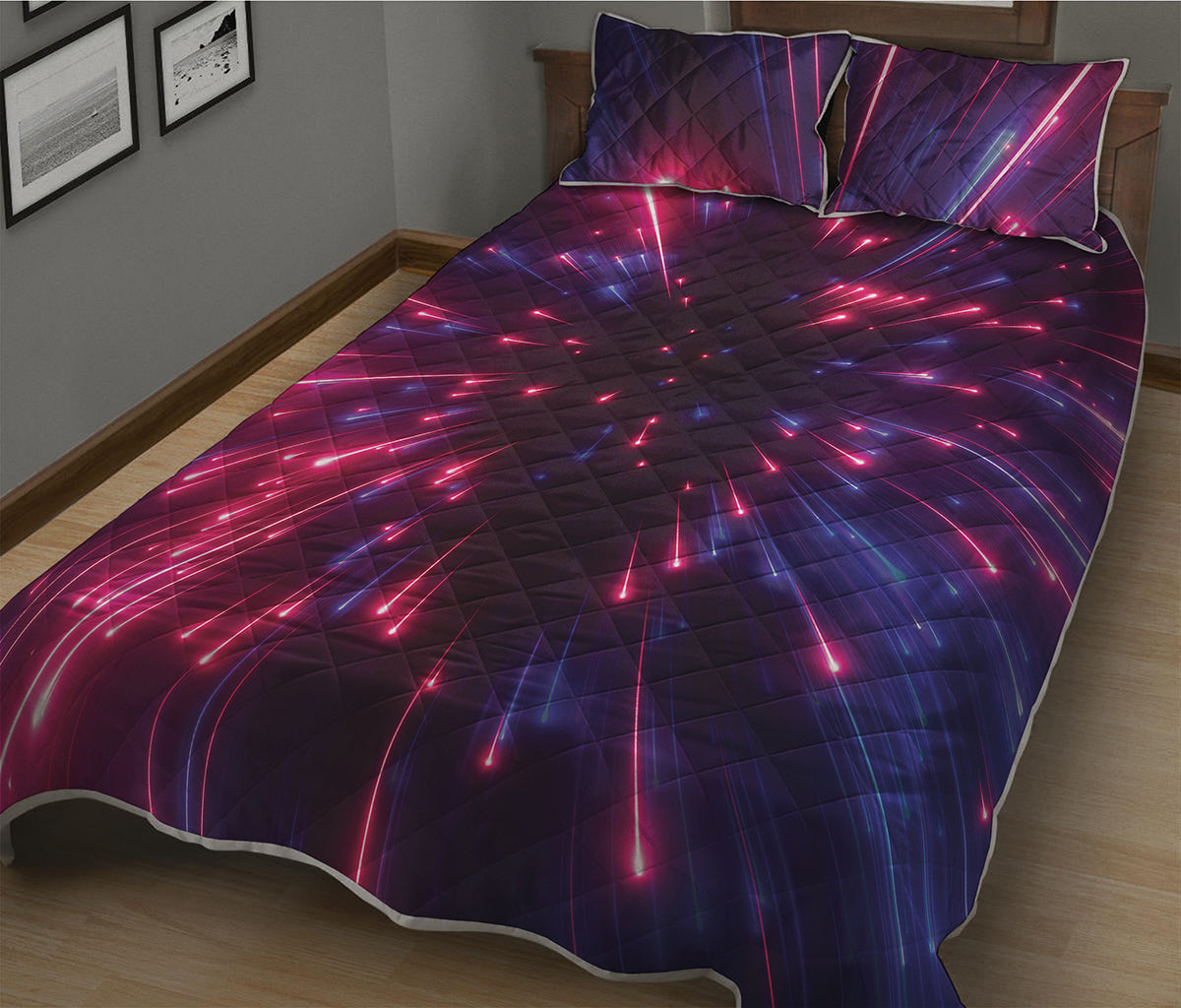 Cosmic Hyperspace Print Quilt Bed Set