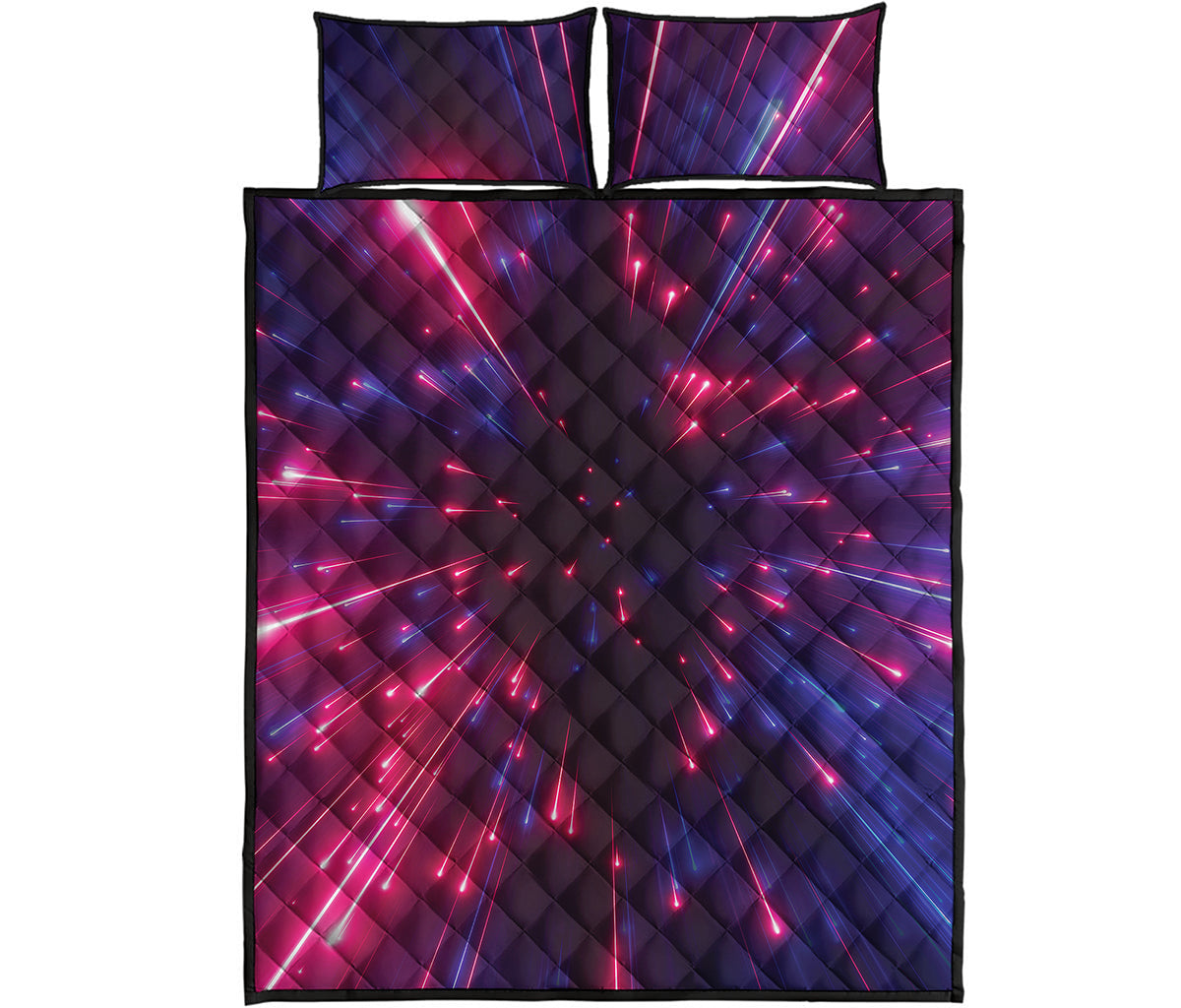 Cosmic Hyperspace Print Quilt Bed Set