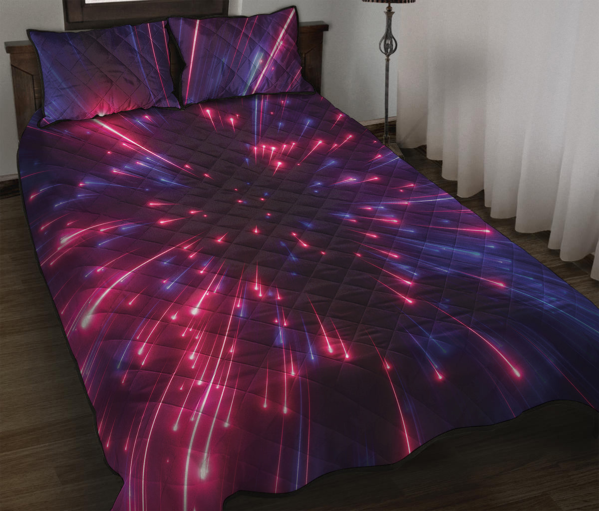 Cosmic Hyperspace Print Quilt Bed Set